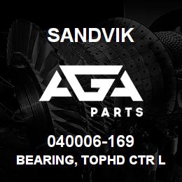 040006-169 Sandvik BEARING, TOPHD CTR LWR | AGA Parts