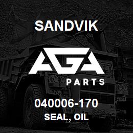 040006-170 Sandvik SEAL, OIL | AGA Parts