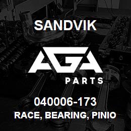 040006-173 Sandvik RACE, BEARING, PINION TOPHEAD | AGA Parts