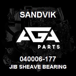 040006-177 Sandvik JIB SHEAVE BEARING | AGA Parts