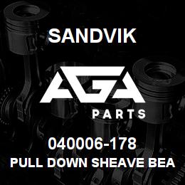 040006-178 Sandvik PULL DOWN SHEAVE BEARING | AGA Parts