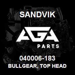 040006-183 Sandvik BULLGEAR, TOP HEAD | AGA Parts