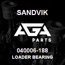 040006-188 Sandvik LOADER BEARING | AGA Parts