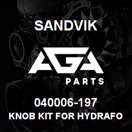 040006-197 Sandvik KNOB KIT FOR HYDRAFORCE VALVE | AGA Parts