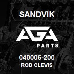 040006-200 Sandvik ROD CLEVIS | AGA Parts