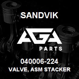 040006-224 Sandvik VALVE, ASM STACKER | AGA Parts
