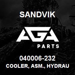 040006-232 Sandvik COOLER, ASM., HYDRAULIC SYSTEM | AGA Parts