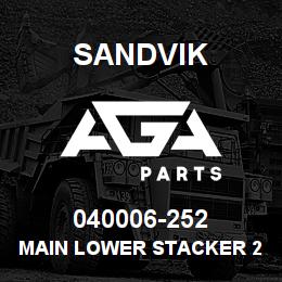 040006-252 Sandvik MAIN LOWER STACKER 200 | AGA Parts