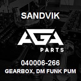 040006-266 Sandvik GEARBOX, DM FUNK PUMP DRV | AGA Parts