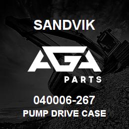 040006-267 Sandvik PUMP DRIVE CASE | AGA Parts