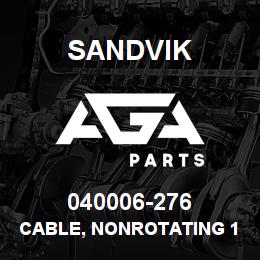 040006-276 Sandvik CABLE, NONROTATING 1/2 IN. X 100' | AGA Parts