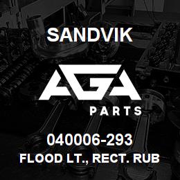 040006-293 Sandvik FLOOD LT., RECT. RUBBER HOUSING | AGA Parts