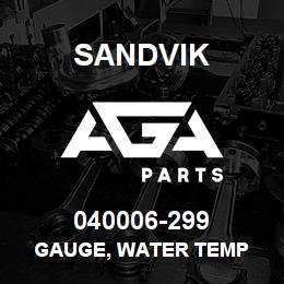 040006-299 Sandvik GAUGE, WATER TEMP | AGA Parts