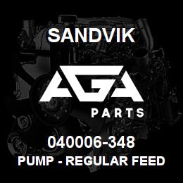 040006-348 Sandvik PUMP - REGULAR FEED | AGA Parts