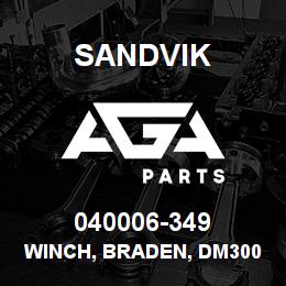 040006-349 Sandvik WINCH, BRADEN, DM300-500 | AGA Parts