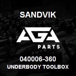 040006-360 Sandvik UNDERBODY TOOLBOX | AGA Parts