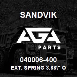 040006-400 Sandvik EXT. SPRING 3.88" OAL (3/PK) | AGA Parts