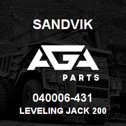 040006-431 Sandvik LEVELING JACK 200 | AGA Parts