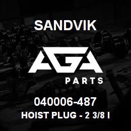040006-487 Sandvik HOIST PLUG - 2 3/8 IN. IF PIN | AGA Parts