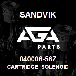 040006-567 Sandvik CARTRIDGE, SOLENOID | AGA Parts