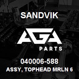 040006-588 Sandvik ASSY, TOPHEAD MRLN 6 DBLE MTR | AGA Parts