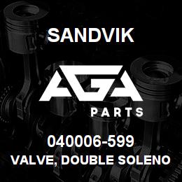 040006-599 Sandvik VALVE, DOUBLE SOLENOID | AGA Parts