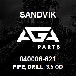 040006-621 Sandvik PIPE, DRILL, 3.5 OD 2.38 API IF PI | AGA Parts