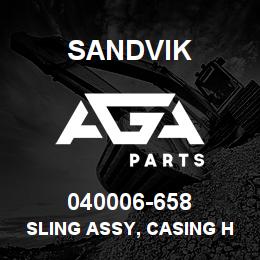 040006-658 Sandvik SLING ASSY, CASING HAMMER 15,000 | AGA Parts