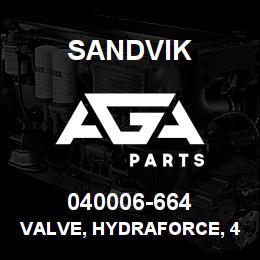040006-664 Sandvik VALVE, HYDRAFORCE, 4-WAY WINCH SPE | AGA Parts