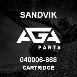 040006-668 Sandvik CARTRIDGE | AGA Parts