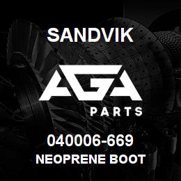 040006-669 Sandvik NEOPRENE BOOT | AGA Parts