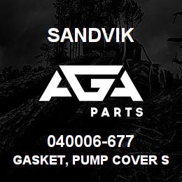 040006-677 Sandvik GASKET, PUMP COVER SAE B | AGA Parts