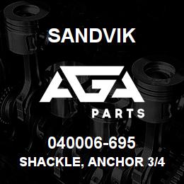 040006-695 Sandvik SHACKLE, ANCHOR 3/4 IN. PIN | AGA Parts
