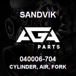 040006-704 Sandvik CYLINDER, AIR, FORK 8X2X.63 | AGA Parts