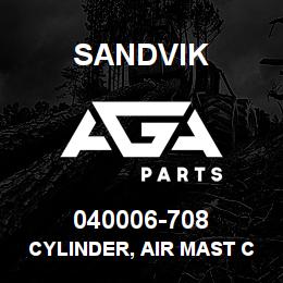 040006-708 Sandvik CYLINDER, AIR MAST CLUTCH 2.5BORE | AGA Parts