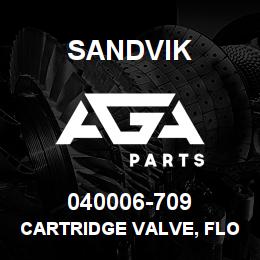 040006-709 Sandvik CARTRIDGE VALVE, FLOW CONTROL | AGA Parts