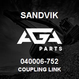040006-752 Sandvik COUPLING LINK | AGA Parts