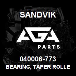 040006-773 Sandvik BEARING, TAPER ROLLER 6.00 BORE | AGA Parts