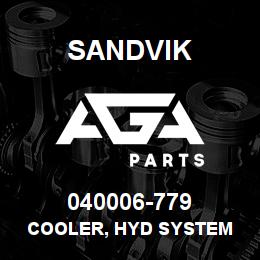 040006-779 Sandvik COOLER, HYD SYSTEM | AGA Parts