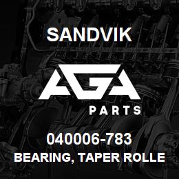 040006-783 Sandvik BEARING, TAPER ROLLER 6.88 BORE | AGA Parts