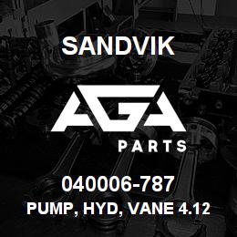 040006-787 Sandvik PUMP, HYD, VANE 4.12 C.W | AGA Parts