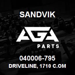 040006-795 Sandvik DRIVELINE, 1710 C.OMP DRIVE | AGA Parts