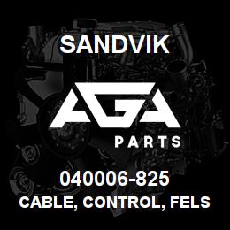 040006-825 Sandvik CABLE, CONTROL, FELSTED-150" | AGA Parts