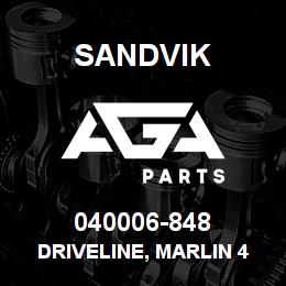 040006-848 Sandvik DRIVELINE, MARLIN 4 6X4 | AGA Parts