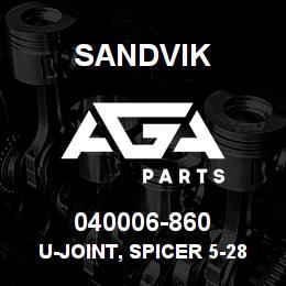 040006-860 Sandvik U-JOINT, SPICER 5-280X | AGA Parts