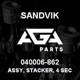 040006-862 Sandvik ASSY, STACKER, 4 SECTION | AGA Parts