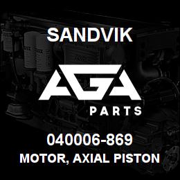 040006-869 Sandvik MOTOR, AXIAL PISTON 5.4, 5500PSI | AGA Parts