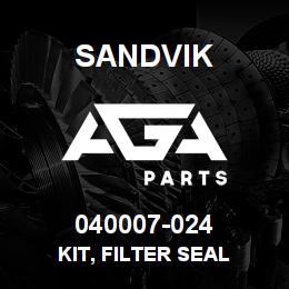 040007-024 Sandvik KIT, FILTER SEAL | AGA Parts