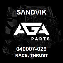 040007-029 Sandvik RACE, THRUST | AGA Parts