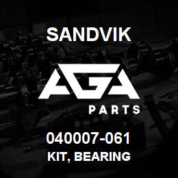 040007-061 Sandvik KIT, BEARING | AGA Parts